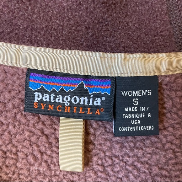 Patagonia Brown Synchilla Fleece Zip Up Hoodie Jacket - Picture 4 of 4